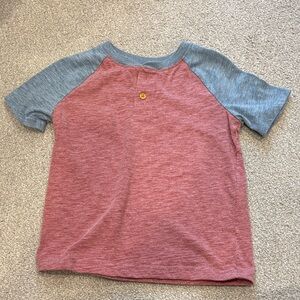 Jumping Beans Heathered Red and Blue Raglan Tee